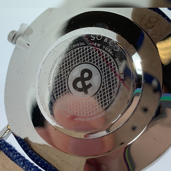 So & Co Blue Denim Watch J154P33 NWT - Picture 6 of 8